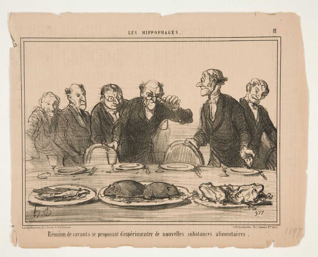 Tiedemiesten kokous, joka ehdottaa tekijältä Honoré Daumier