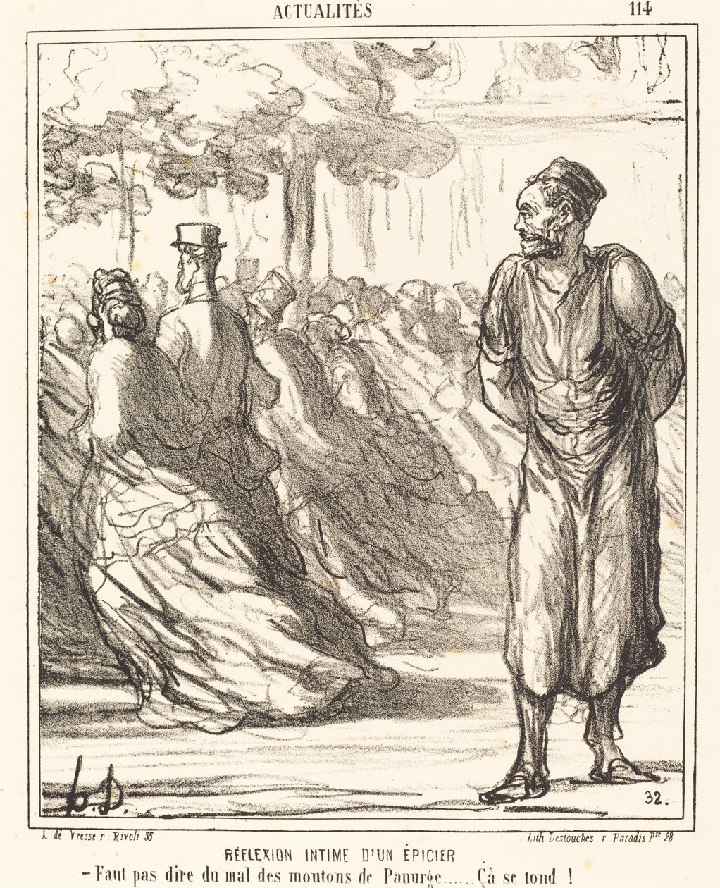 Ruokakauppiaan intiimi heijastus tekijältä Honoré Daumier