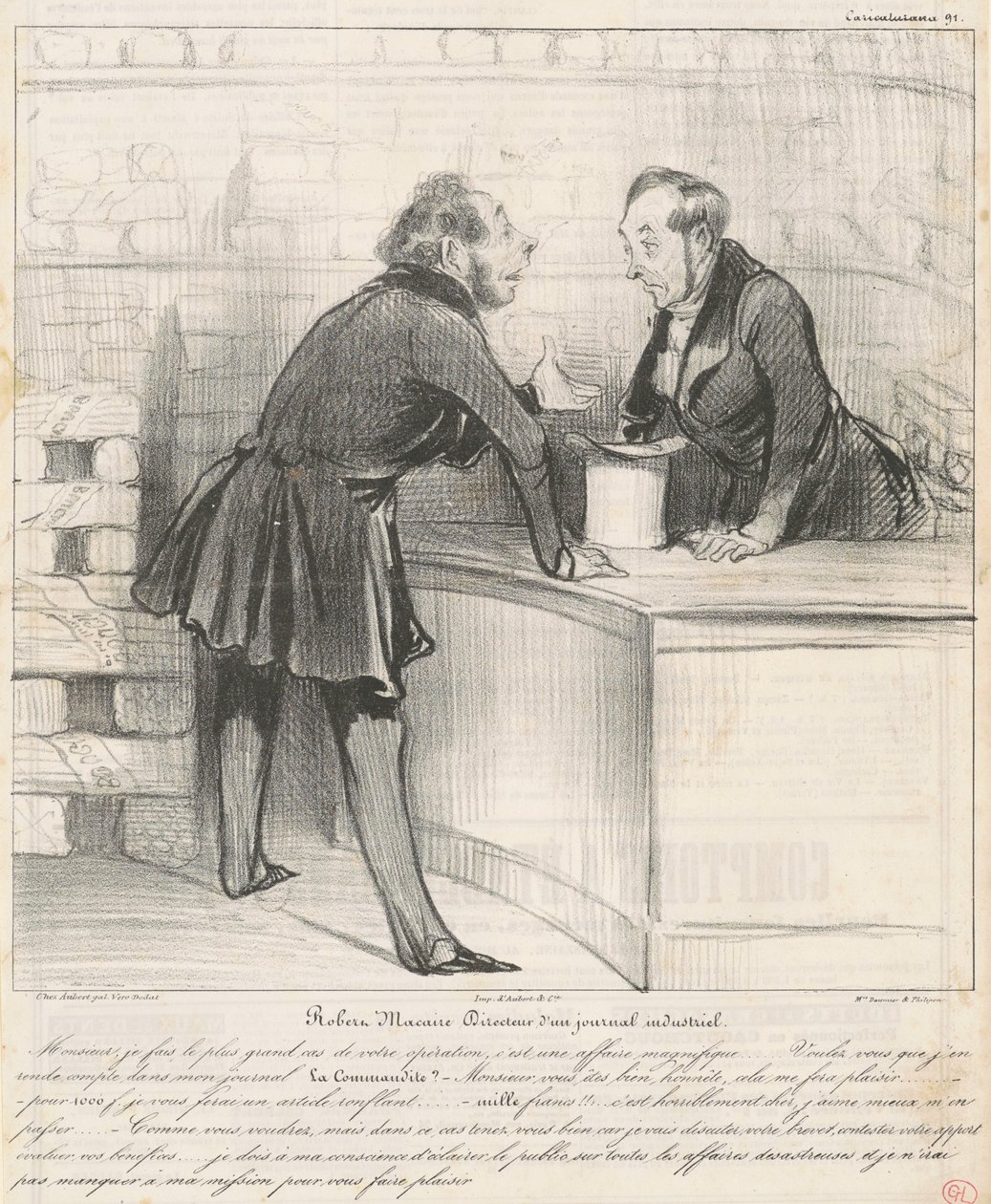 Robert Macaire johtaja tekijältä Honoré Daumier