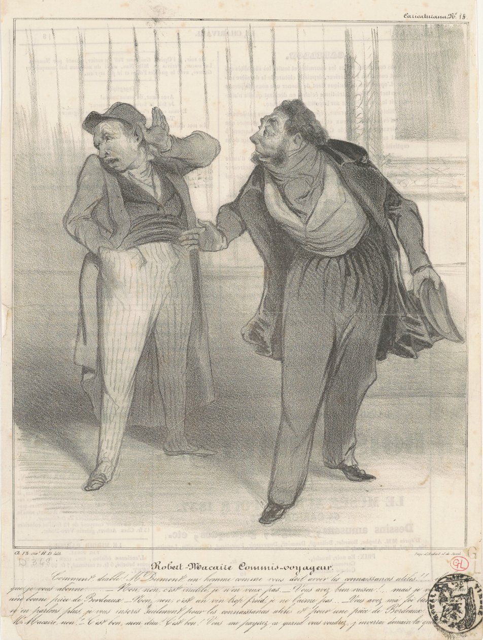 Robert Macaire matkavirkailija tekijältä Honoré Daumier