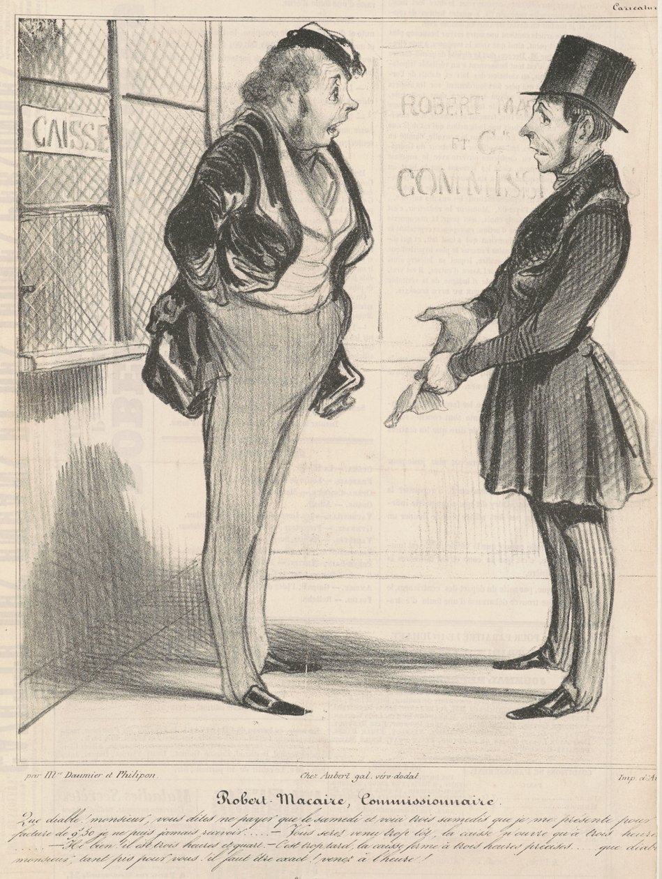 Robert Macaire komissaari tekijältä Honoré Daumier