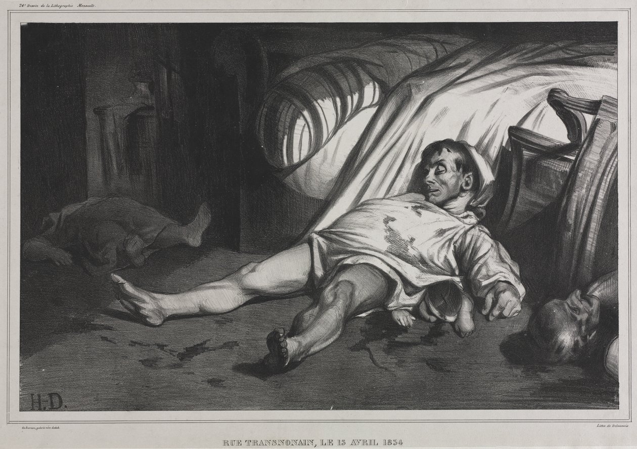 Rue Transnonain, 15. huhtikuuta 1834 tekijältä Honoré Daumier