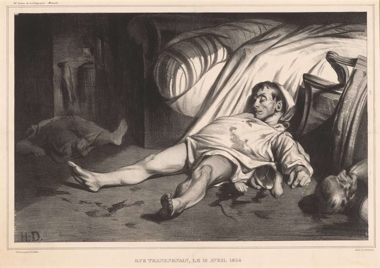 Rue Transnonain, 15. huhtikuuta 1834 tekijältä Honoré Daumier