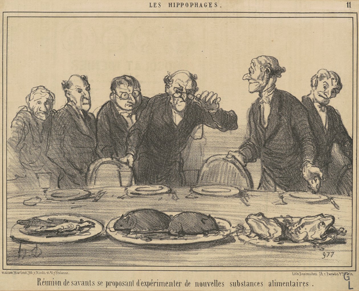 Tiedemiesten kokous, joka ehdottaa... tekijältä Honoré Daumier
