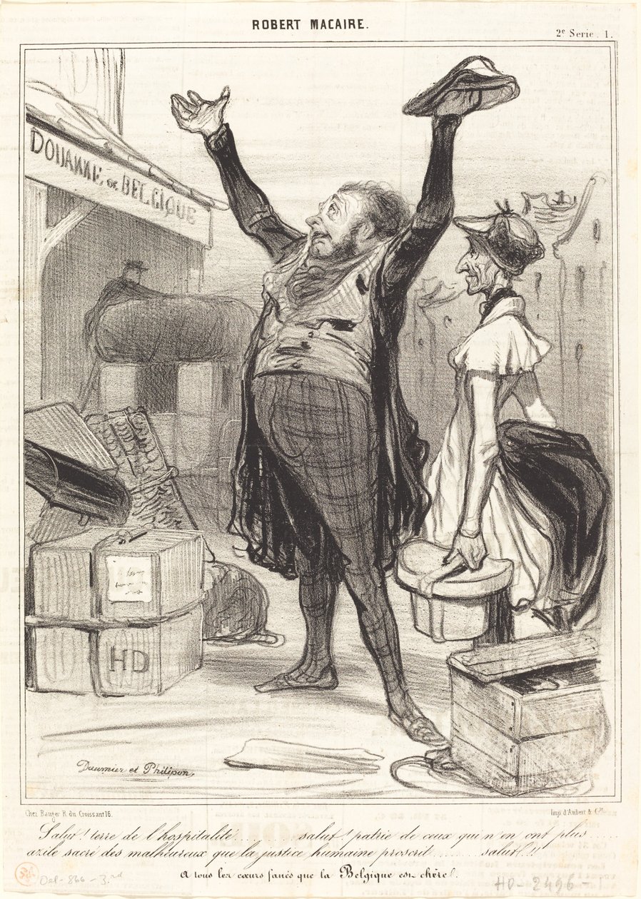 Hei! Vieraanvaraisuuden maa... tekijältä Honoré Daumier