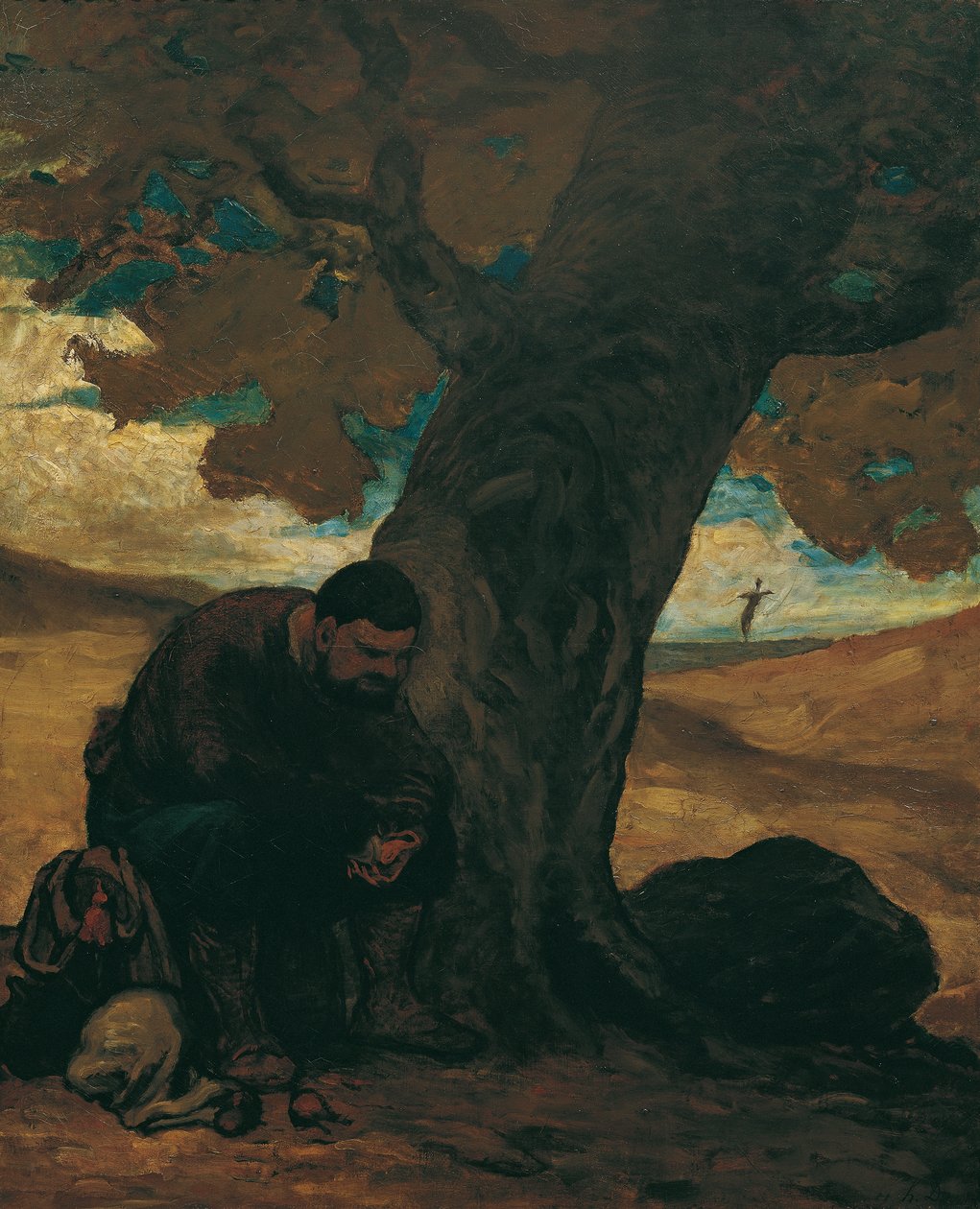 Sancho Panza lepää puun alla tekijältä Honoré Daumier