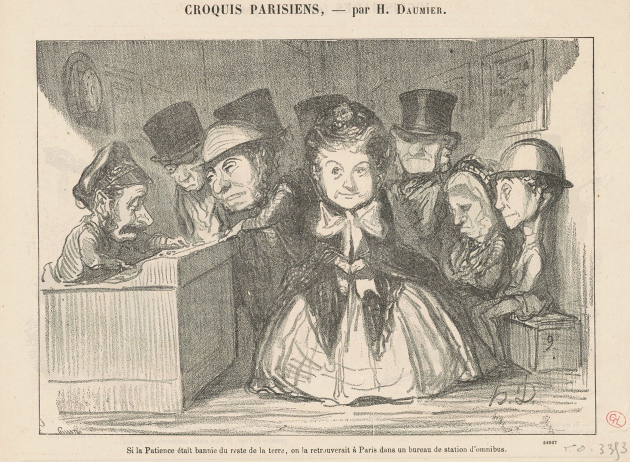 Jos kärsivällisyys karkoittaisi muilta... tekijältä Honoré Daumier