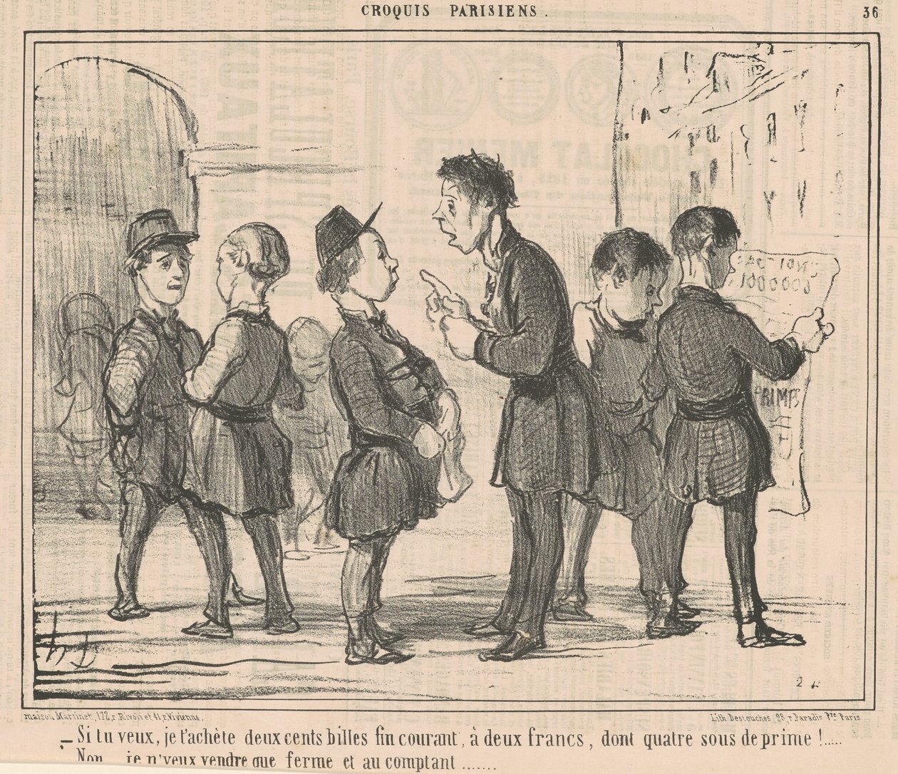 Jos haluat, ostan sinulle kaksisataa marmoria... tekijältä Honoré Daumier