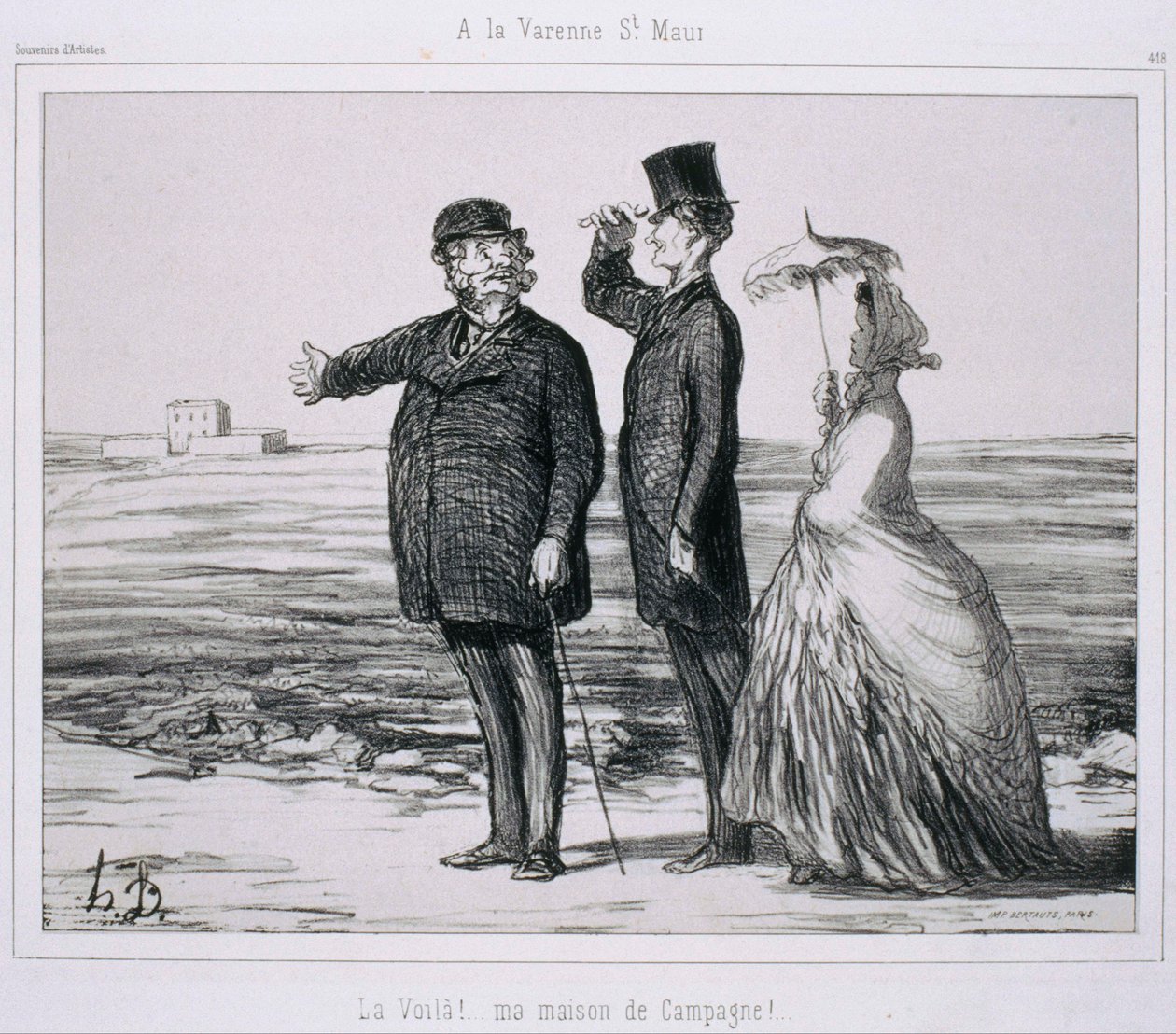 Taiteilijoiden matkamuistot - La Varenne-Saint-Maurissa tekijältä Honoré Daumier