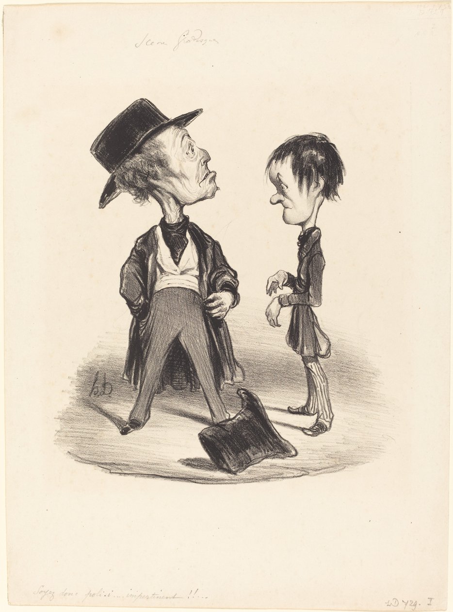 Ole siis kohtelias...minä... tekijältä Honoré Daumier