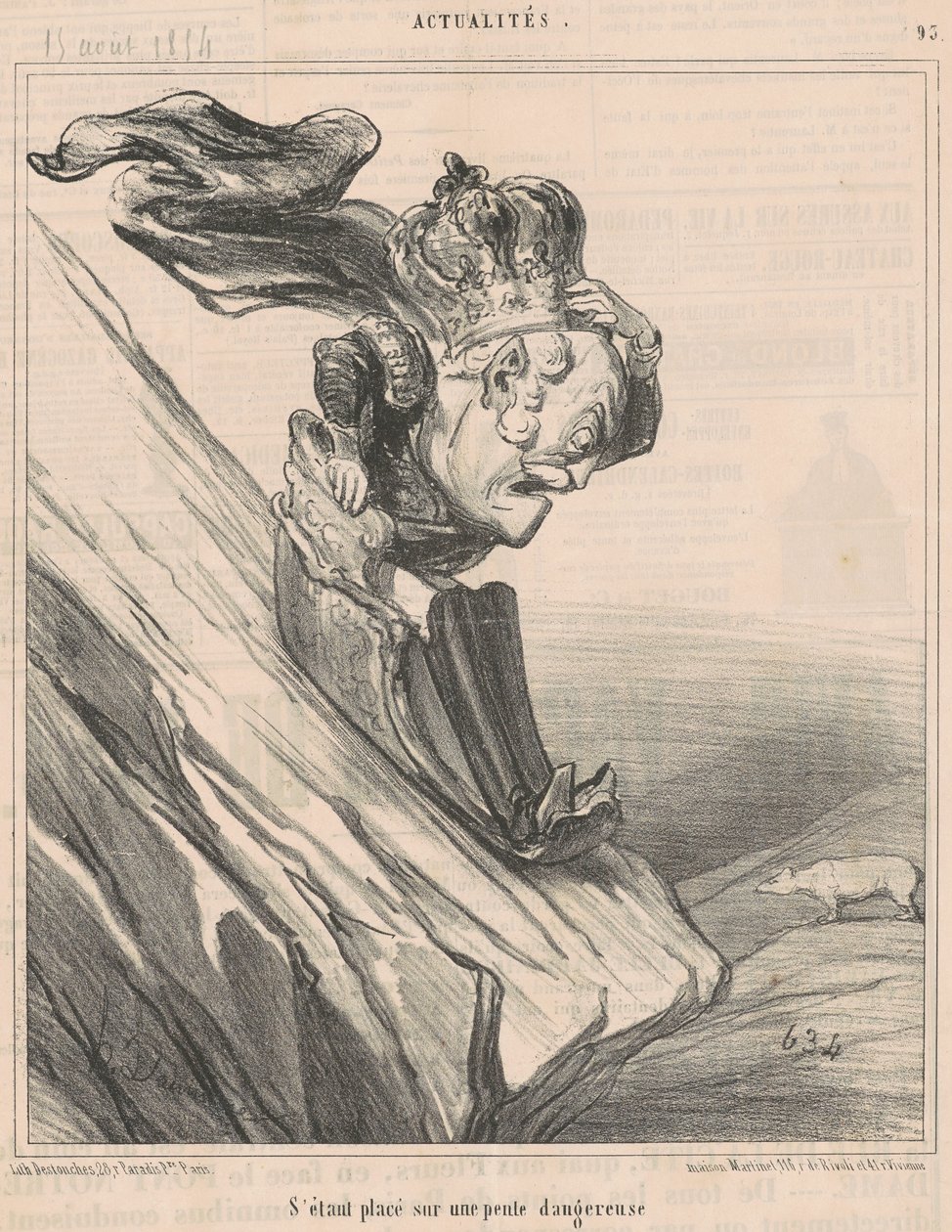 Seisottuaan vaarallisella rinteellä tekijältä Honoré Daumier
