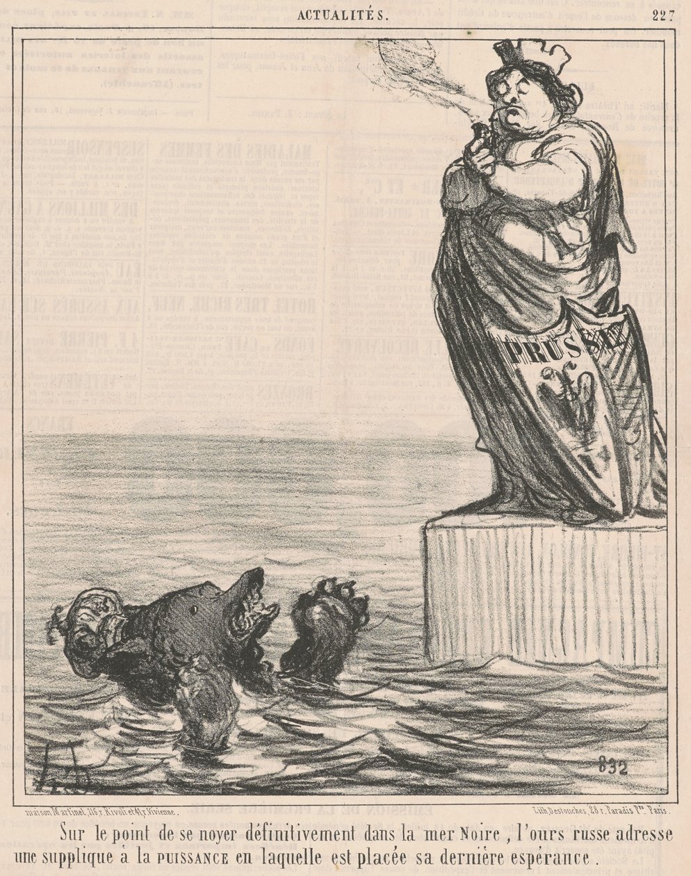 Kohta hukkumassa... tekijältä Honoré Daumier