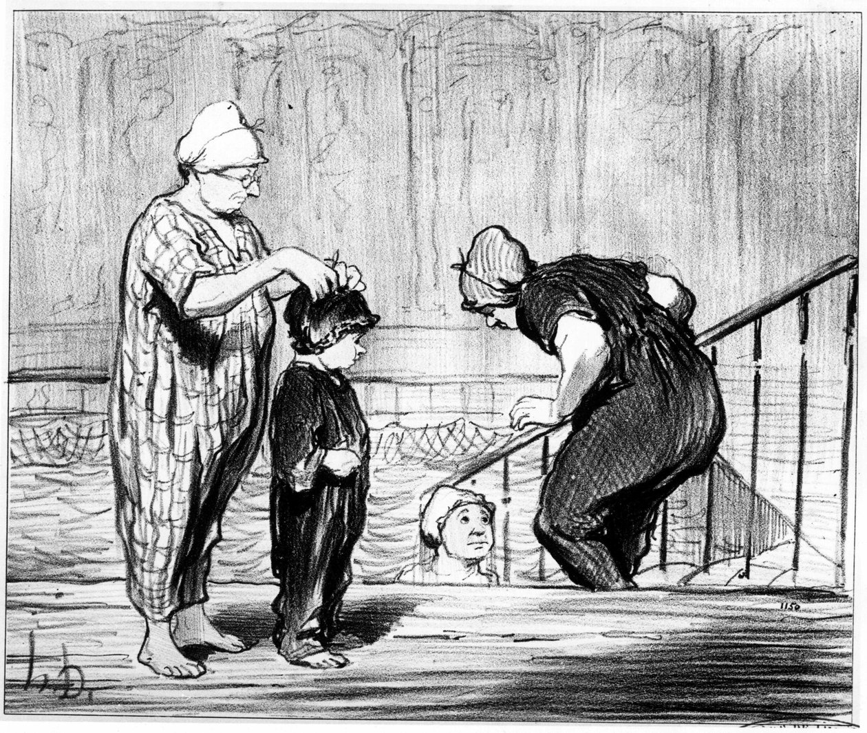 Uima-allas: kuvitus Honore Daumier