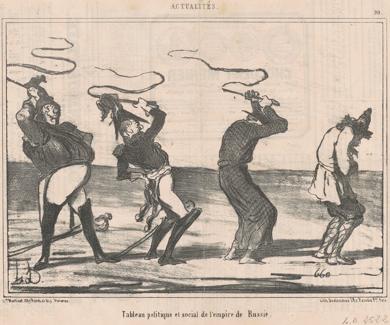 Venäjän valtakunnan pöytä tekijältä Honoré Daumier