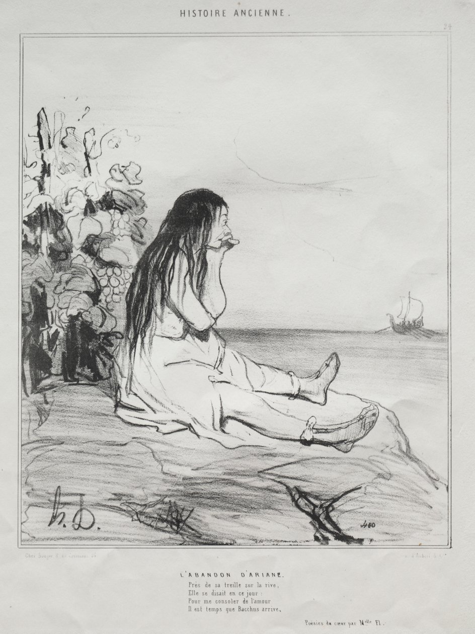 Ariadnen hylkääminen tekijältä Honoré Daumier