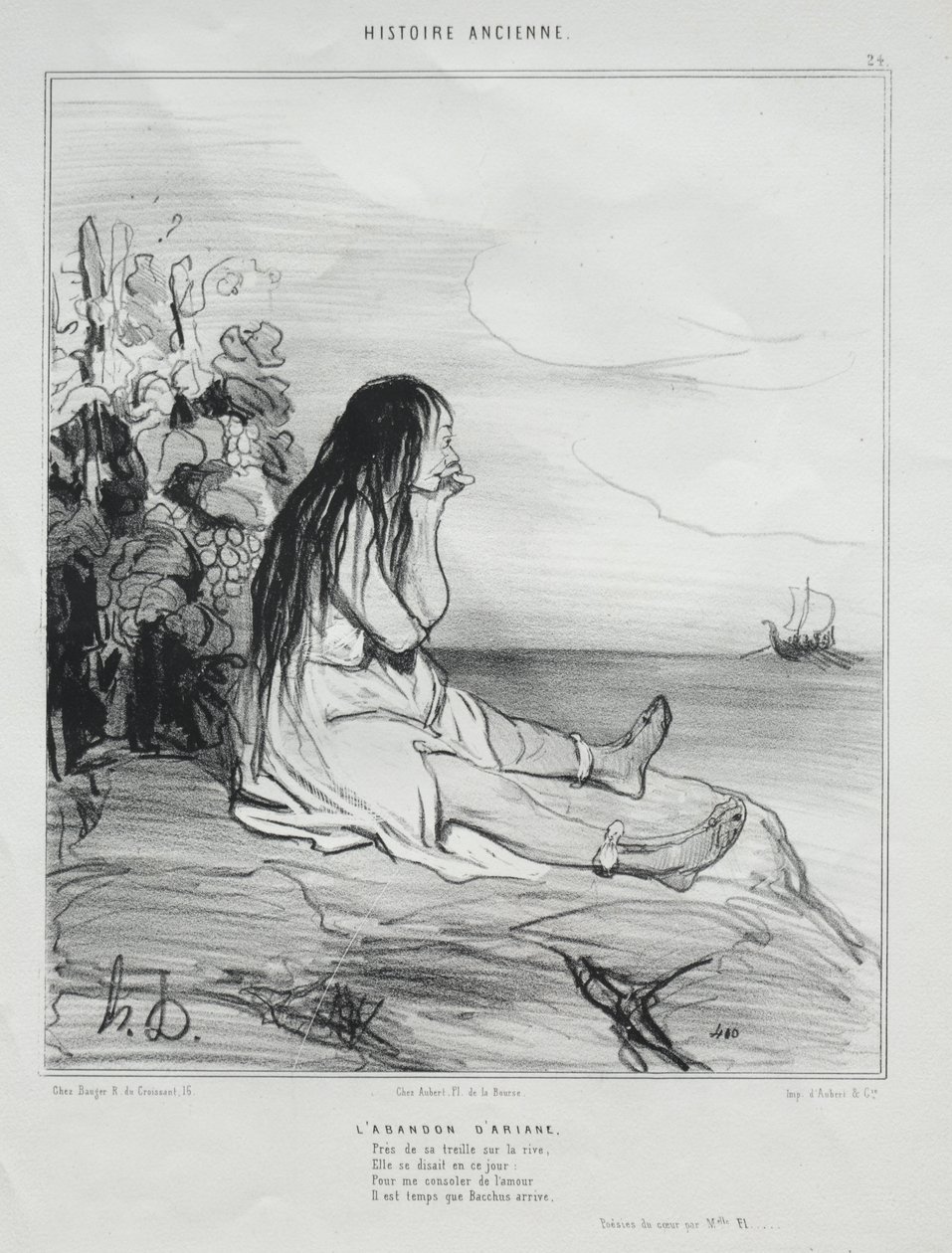 Ariadnen hylkääminen tekijältä Honoré Daumier