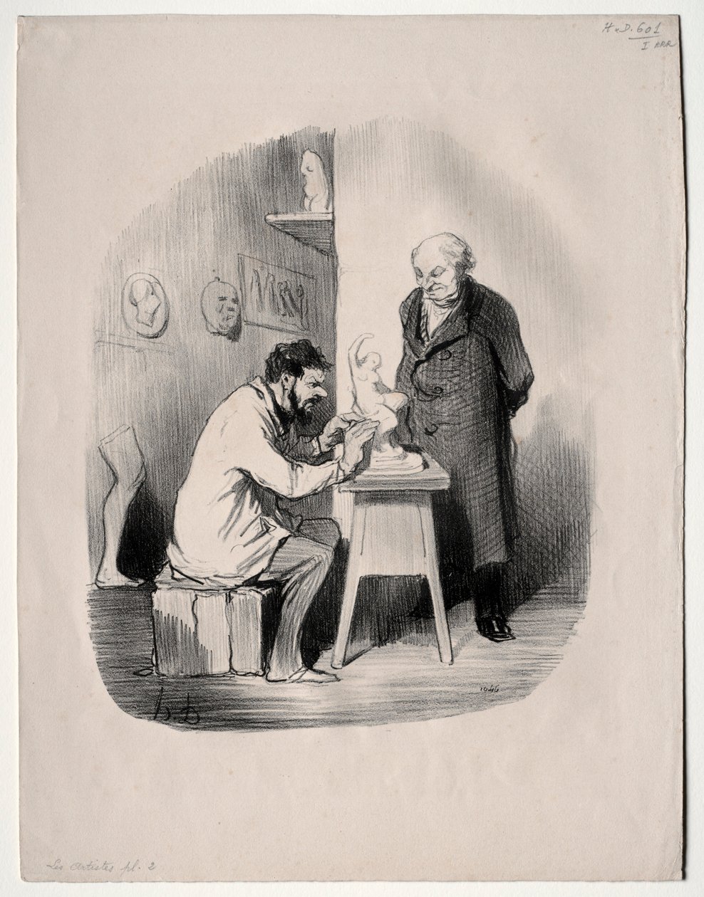 Taiteilijat, levy 2: Sinun täytyy mallintaa minua tällä tavalla eräänä päivänä 1848. tekijältä Honoré Daumier