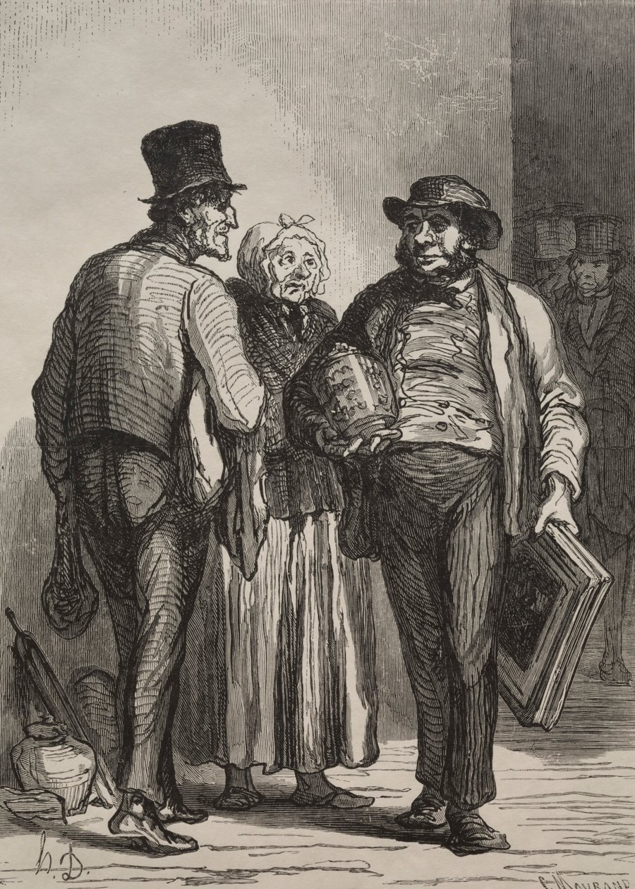 Huutokauppahuone: Kauppiaat. tekijältä Honoré Daumier