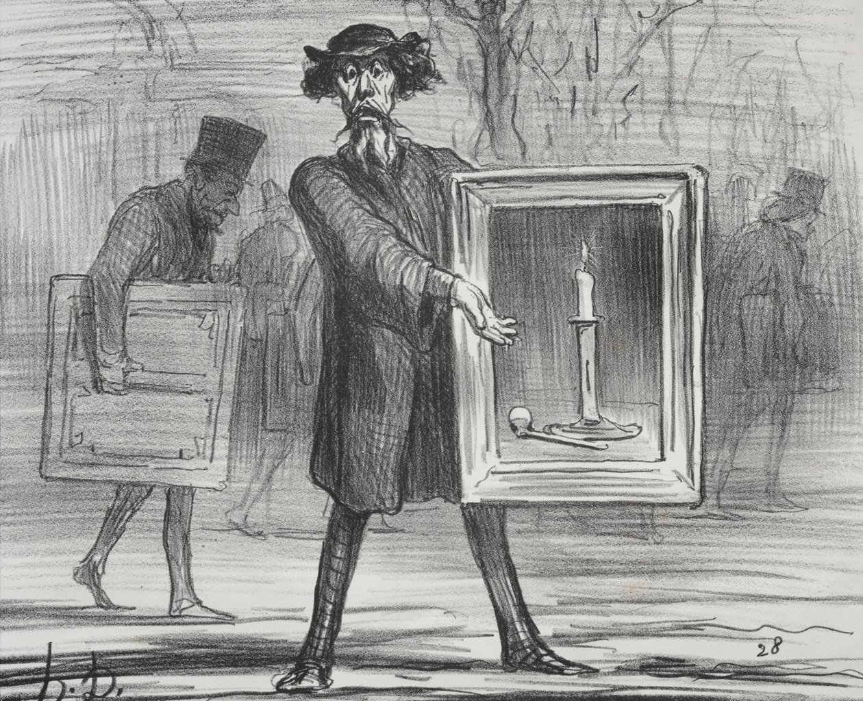 Vuoden 1859 näyttely (levy 1): He ovat kieltäytyneet tästä, tietämättömät! tekijältä Honoré Daumier