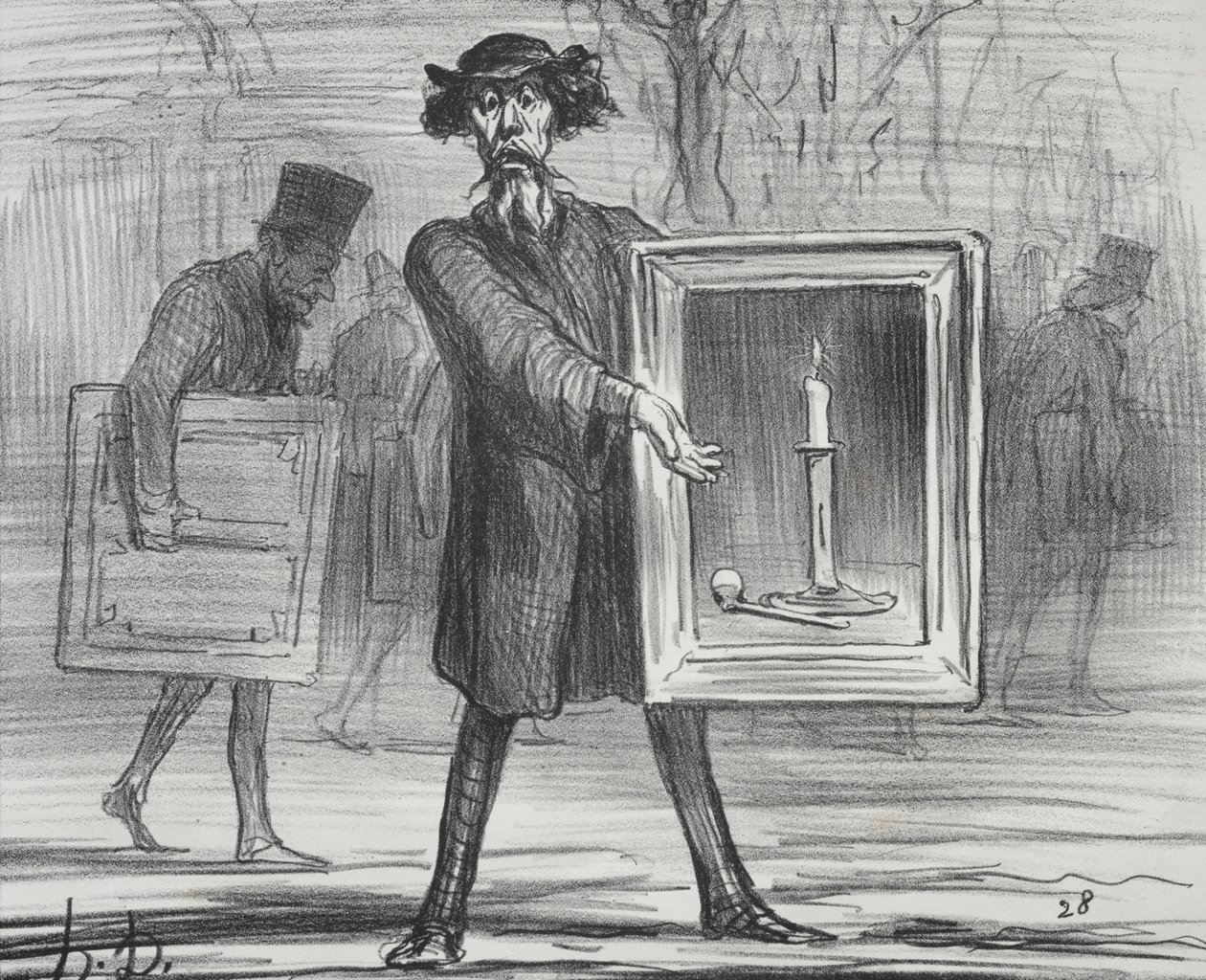 Vuoden 1859 näyttely levy 1: He ovat kieltäytyneet tästä, tietämättömät!, 1859. tekijältä Honoré Daumier
