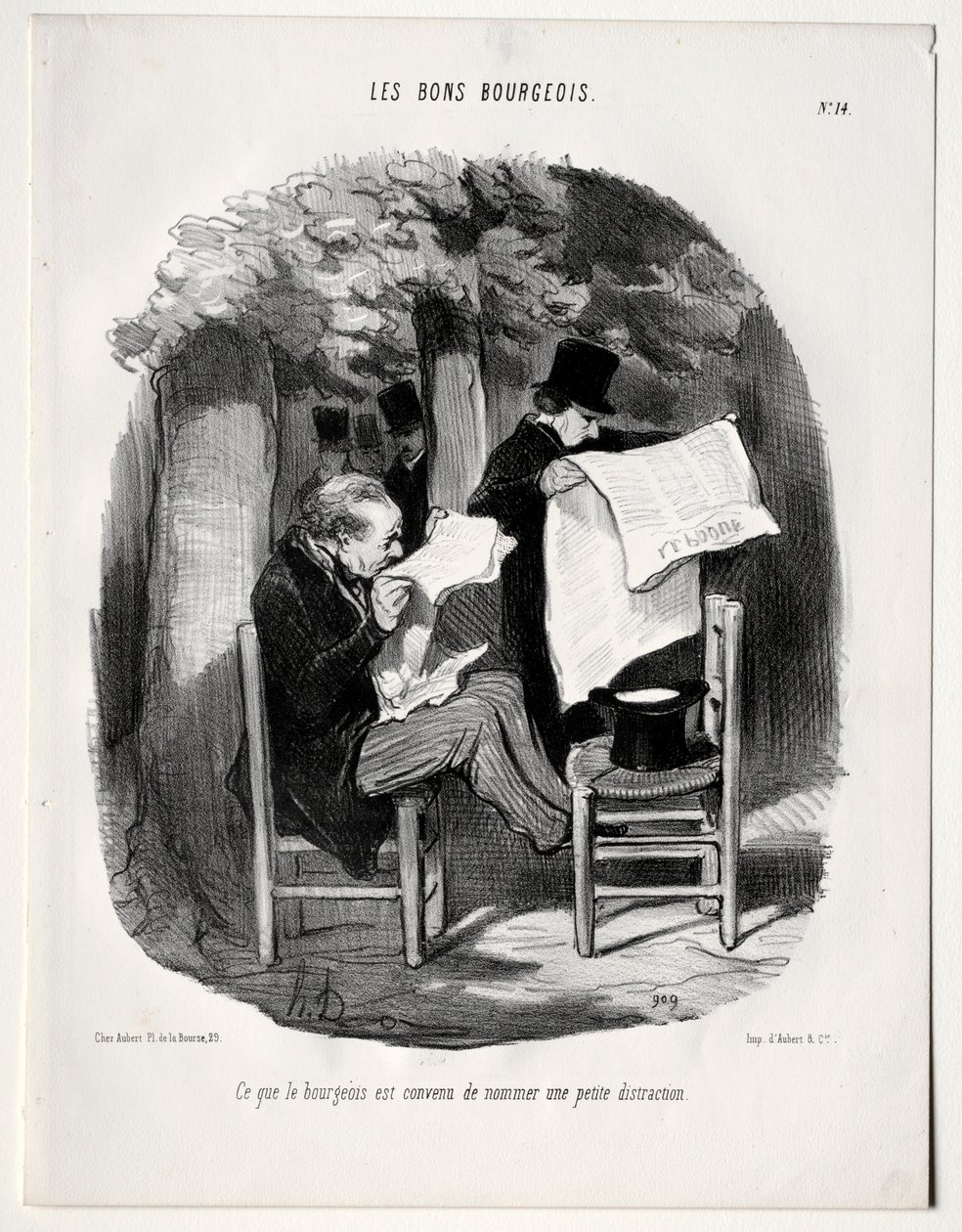 Hyvä porvari, levy 14: Mitä porvarit pitävät häiriötekijänä, 1846. tekijältä Honoré Daumier