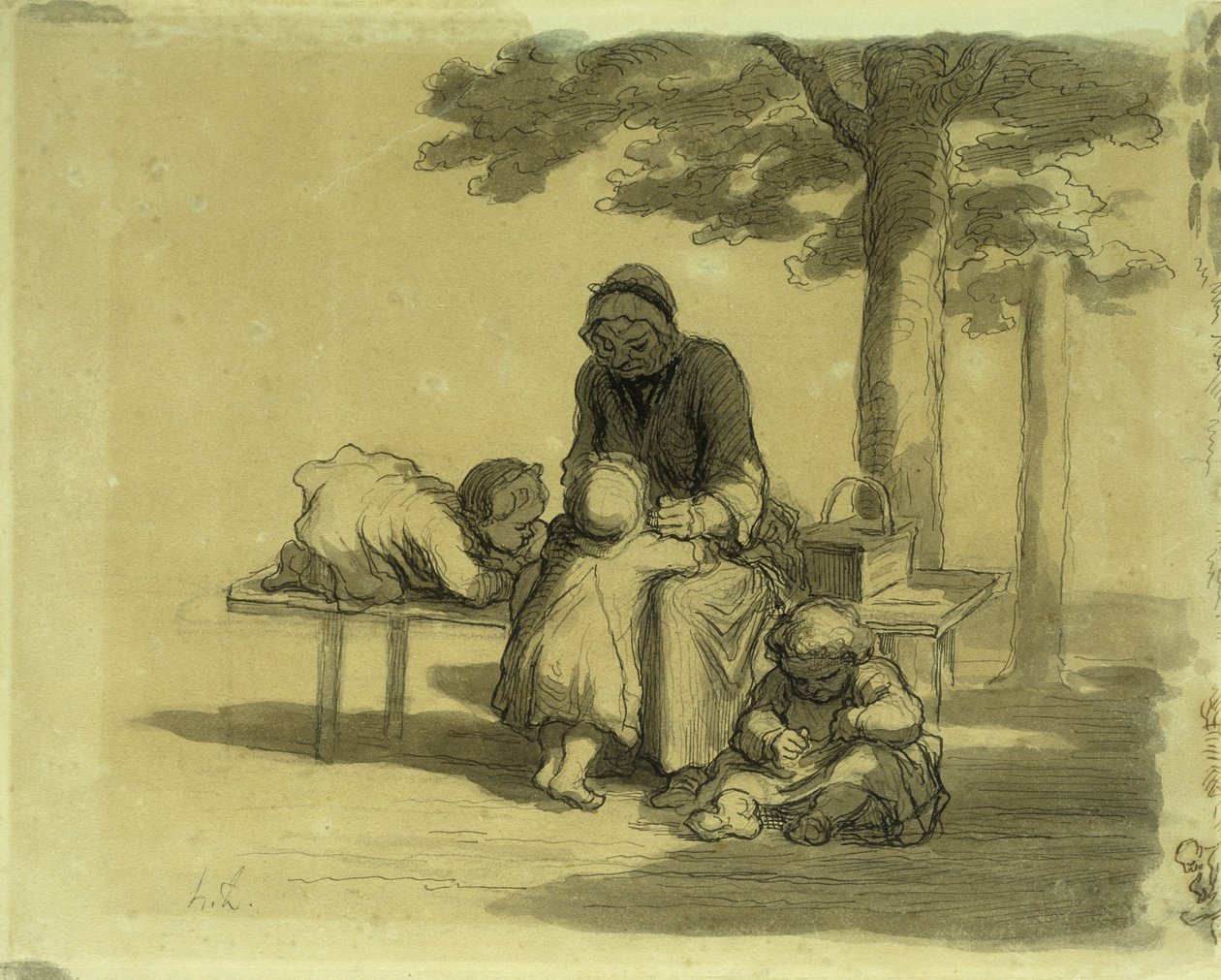 Isoäiti; Isoäiti, tekijältä Honoré Daumier
