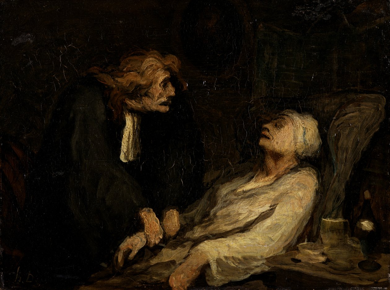 Hypokondria (Kuvitteellinen Invalidi) tekijältä Honoré Daumier