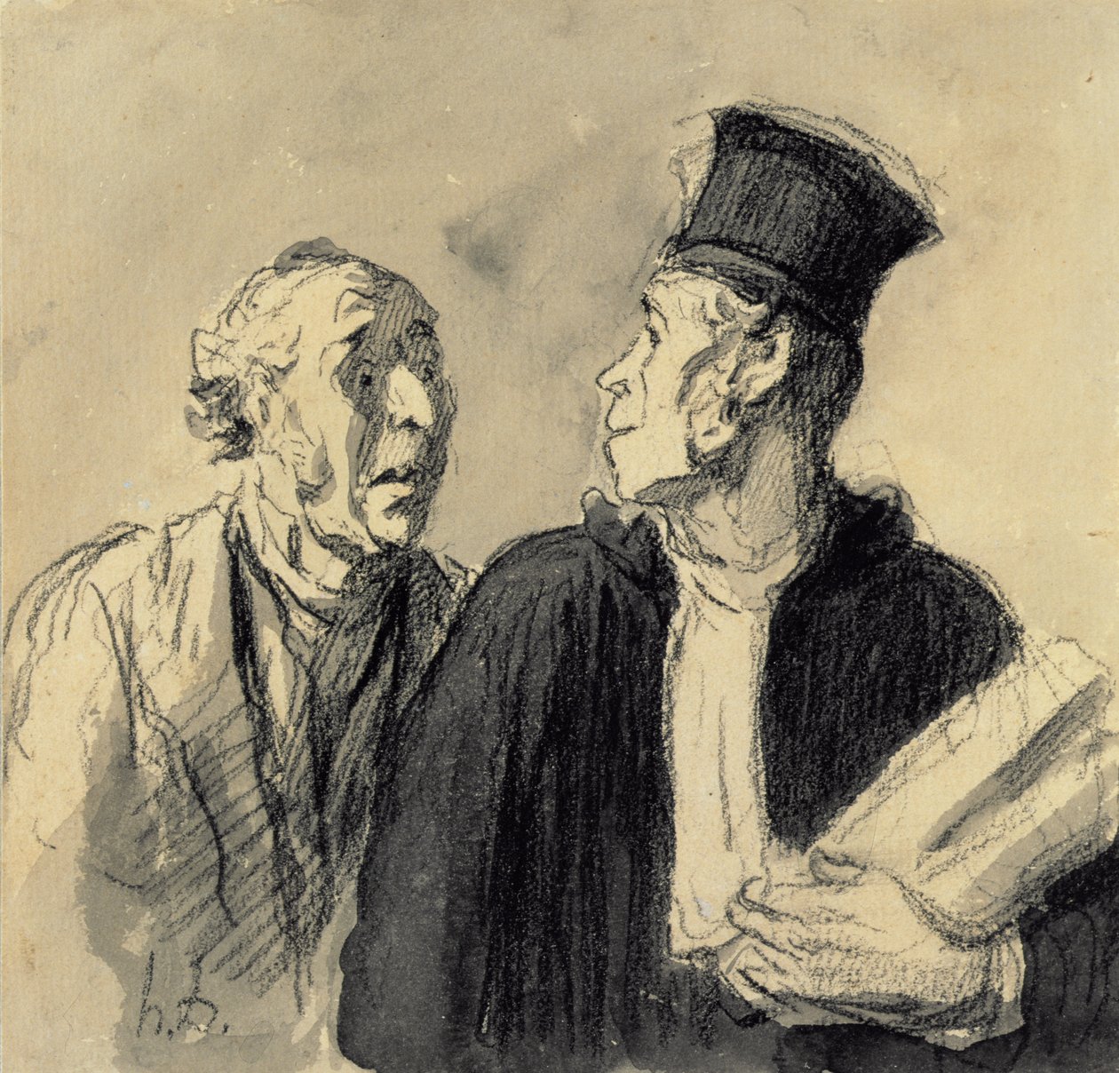 Lakimies ja hänen asiakkaansa tekijältä Honoré Daumier
