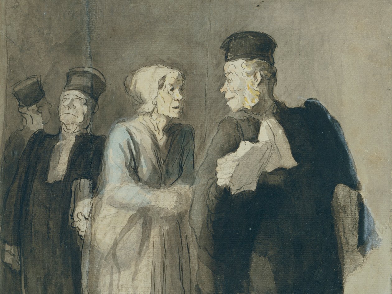"Lakimies ja hänen asiakkaansa", 1862-64 tekijältä Honoré Daumier