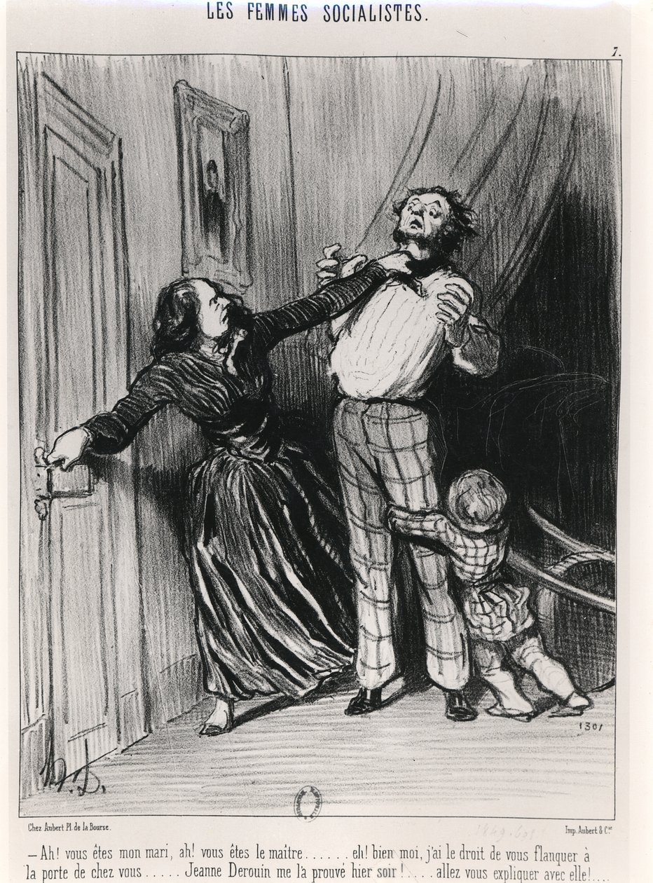 Sosialistiset naiset, 1849 tekijältä Honoré Daumier