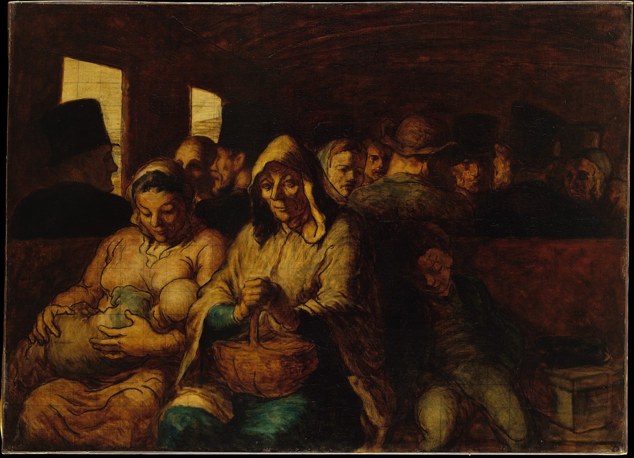 Kolmannen luokan vaunut tekijältä Honoré Daumier