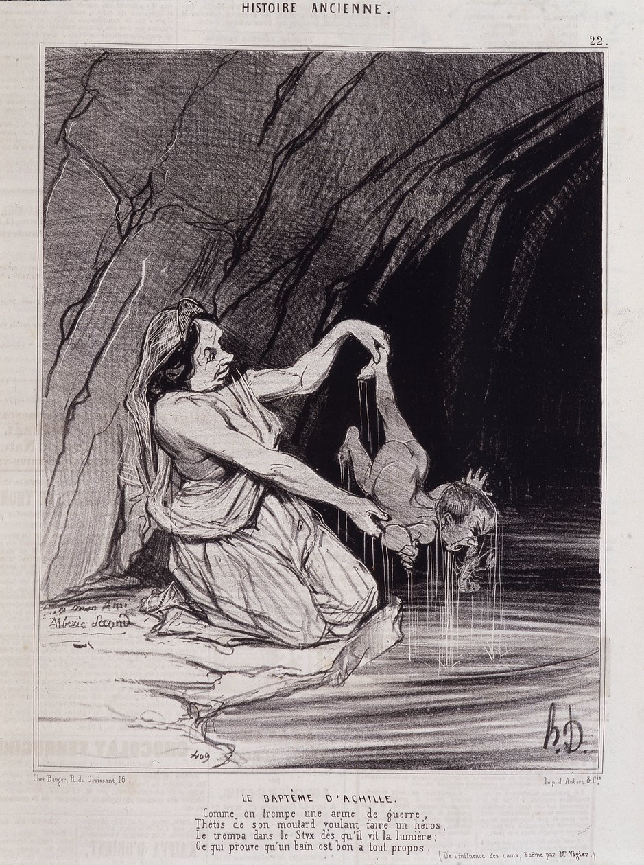 Akilleuksen kaste - kirjassa "" Charivari "" v.1840 - Honore Daumier tekijältä Honoré Daumier