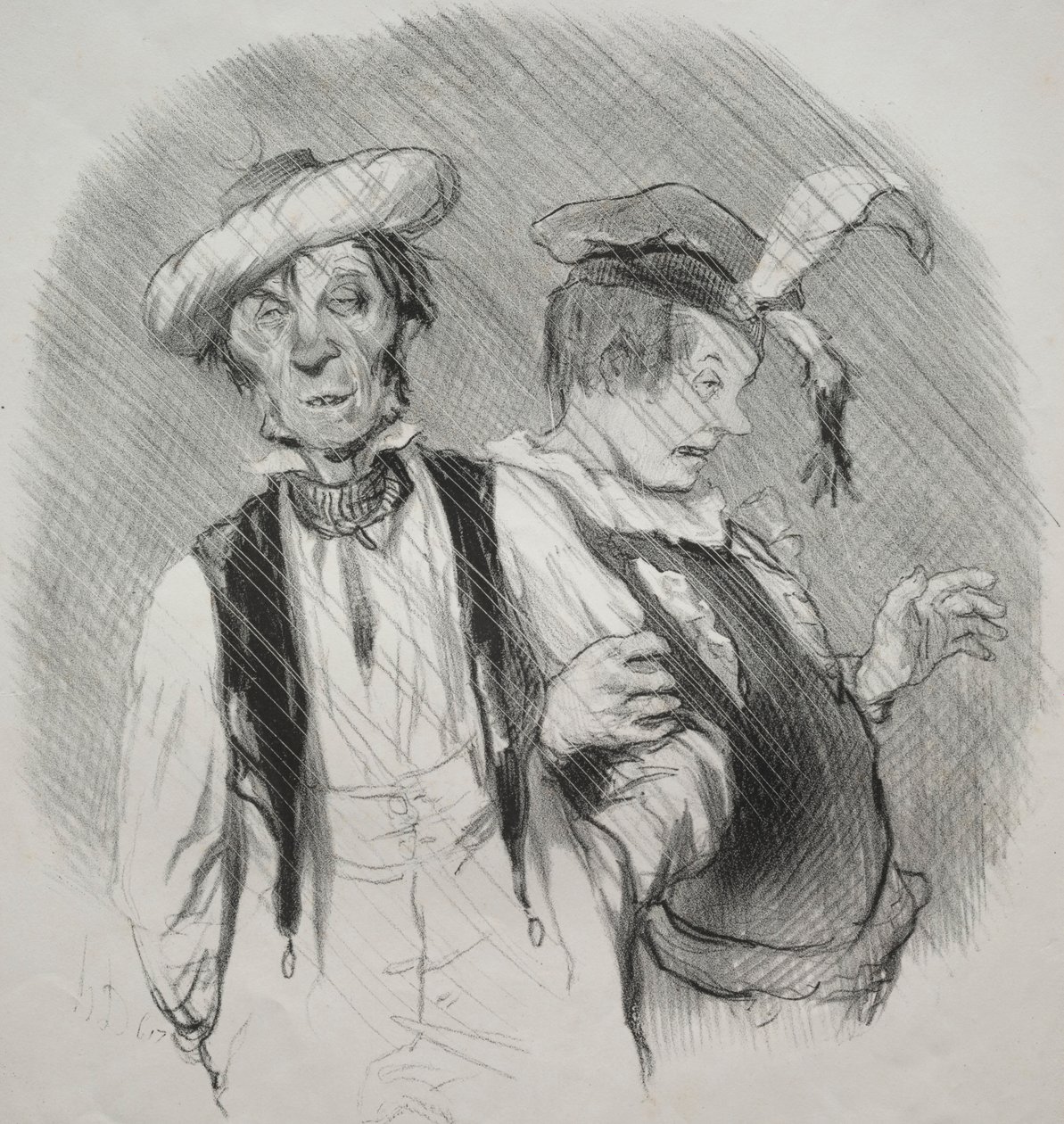 Elämän kauniit päivät, levy 18: Mardi gras, 1844. tekijältä Honoré Daumier
