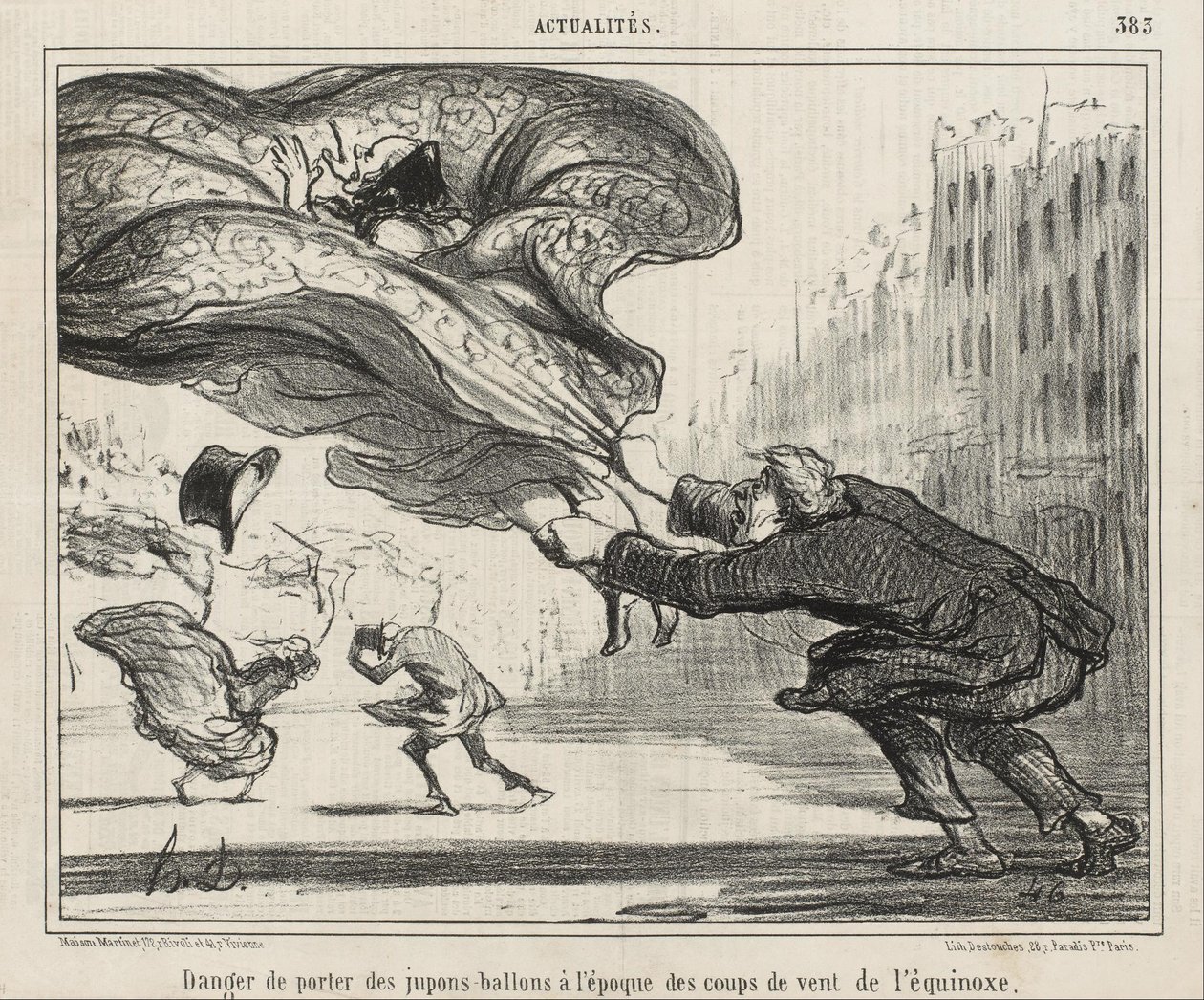 Vanteiden käyttämisen vaara... tekijältä Honoré Daumier