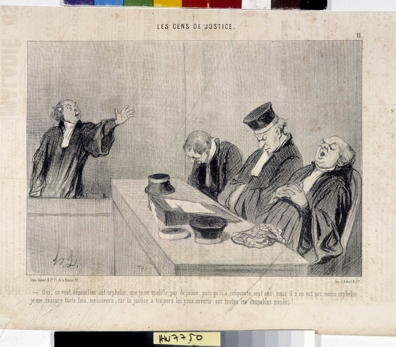 Oikeuden kansan. Sarjakuva Honore Daumier (1808-1879), sanomalehti Le” Charivari”, 37,5x28. Musee des Beaux Arts, Palais Longchamp, Marseille. tekijältä Honoré Daumier