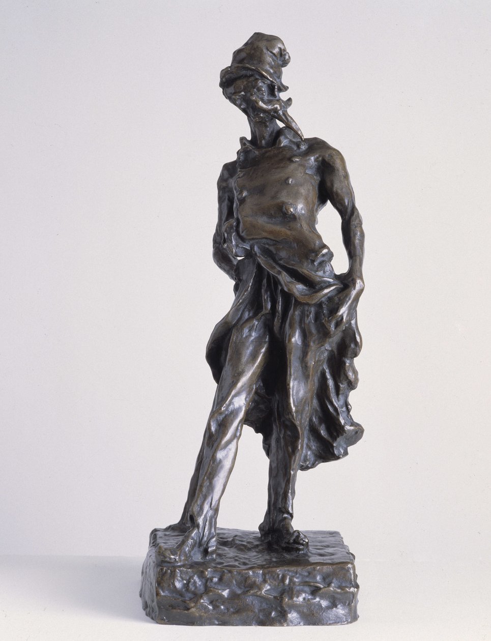 Ratapoil, poliittinen pilapiirtäjä, joka edustaa tasavallan haudankaivaajaa. Honore Daumierin (1808-1879) pronssiveistos hiekalla tekijältä Honoré Daumier