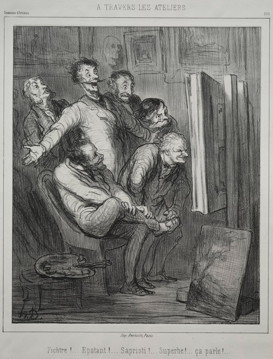 Studioiden kautta, 1862. tekijältä Honoré Daumier