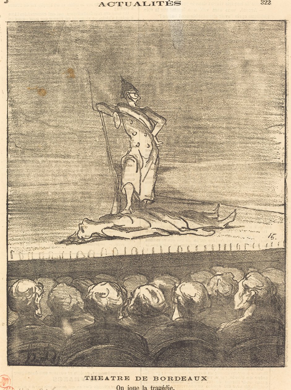 Bordeaux Theater - näytämme tragediaa tekijältä Honoré Daumier