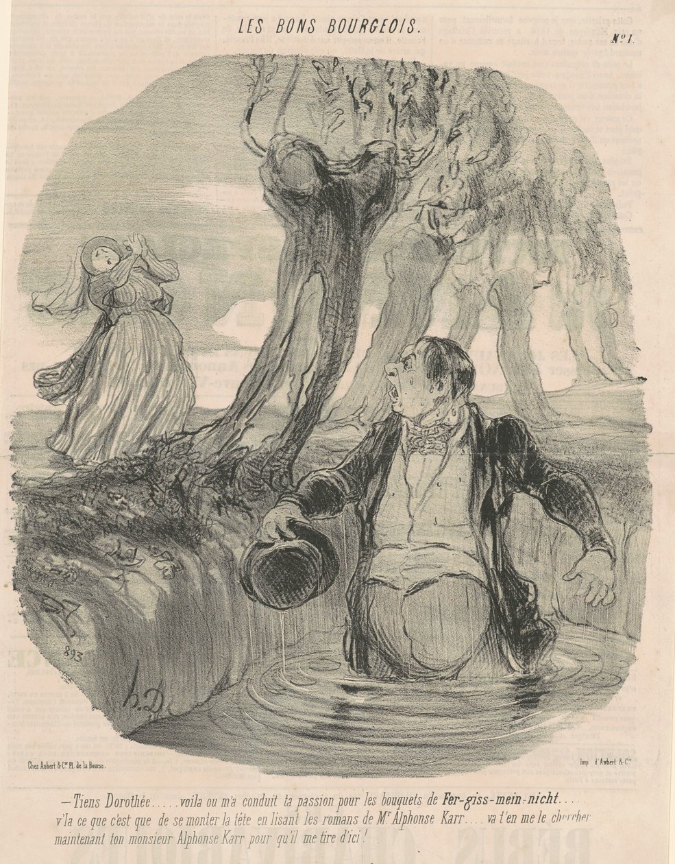 Hei Dorothée... Minua on johdettu tänne... tekijältä Honoré Daumier
