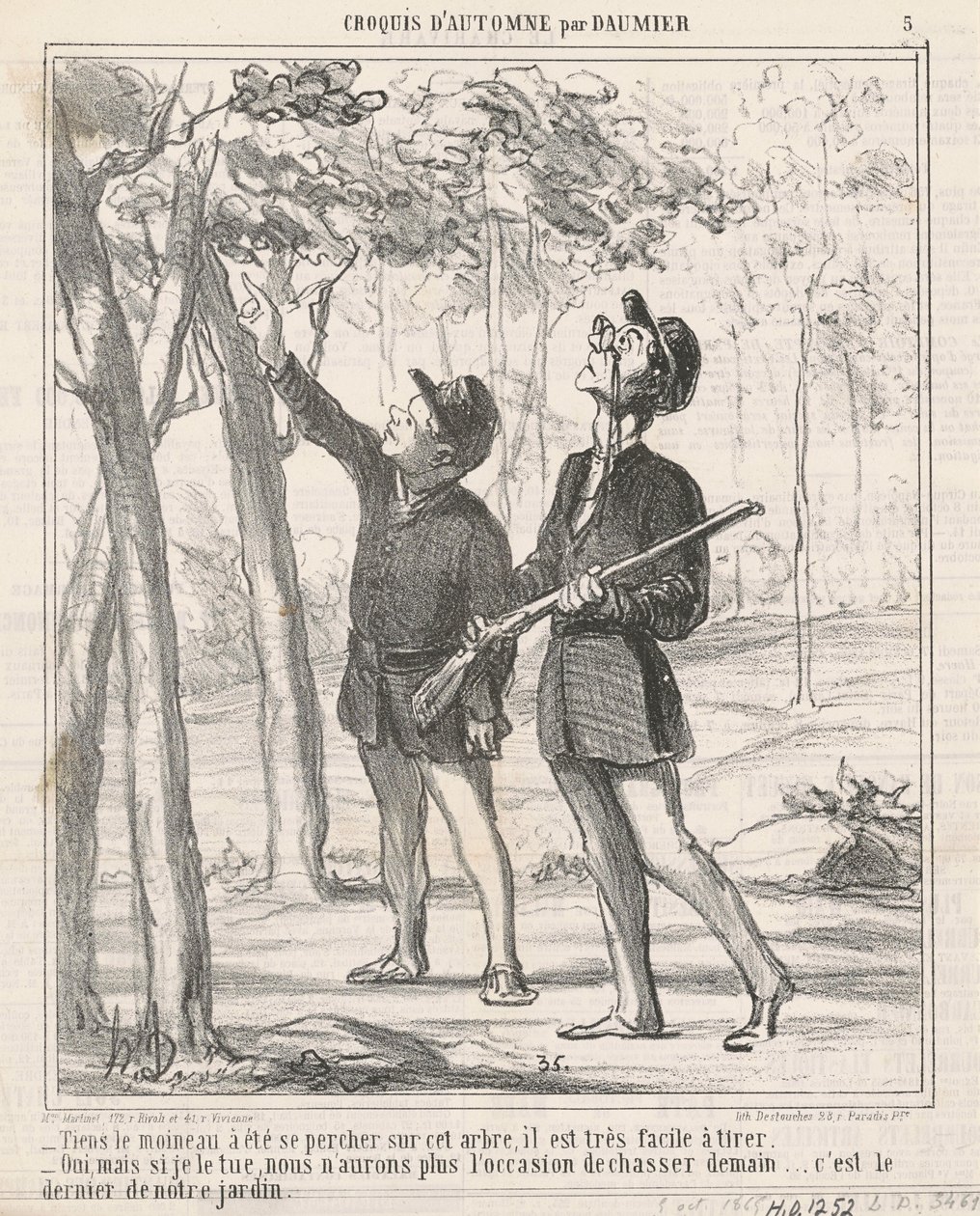 Täällä varpunen on istunut tekijältä Honoré Daumier