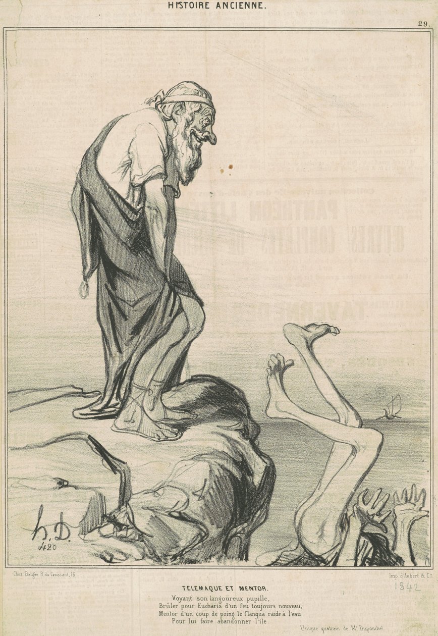 Telemachus ja Mentor tekijältä Honoré Daumier