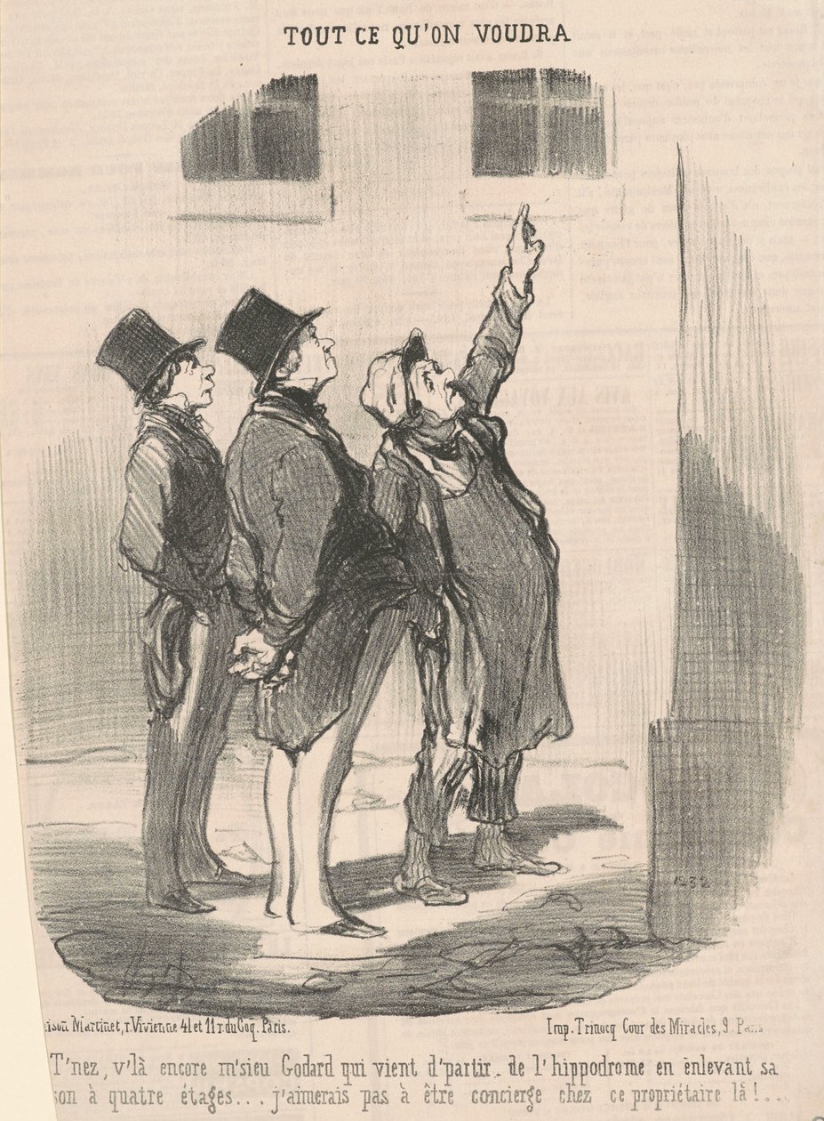 Odota, siinä mennään taas, herra Godard... tekijältä Honoré Daumier