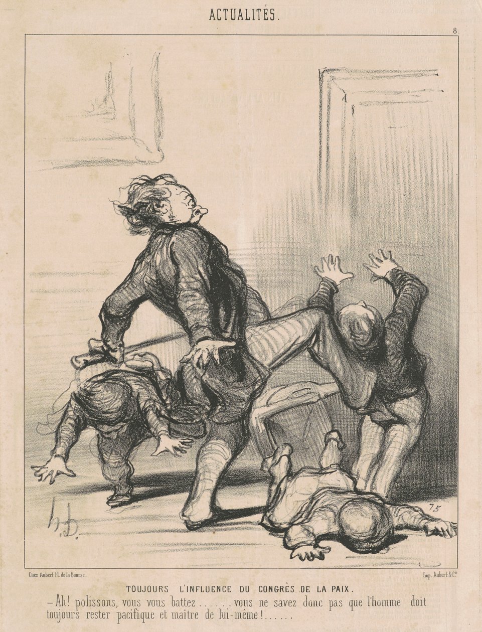 Edelleen rauhankongressin vaikutus... tekijältä Honoré Daumier