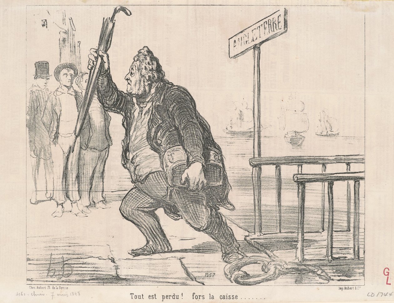 Kaikki on menetetty! Kassalle tekijältä Honoré Daumier