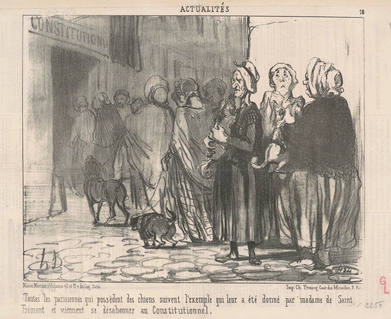Kaikki pariisilaiset, jotka omistavat koiria... tekijältä Honoré Daumier
