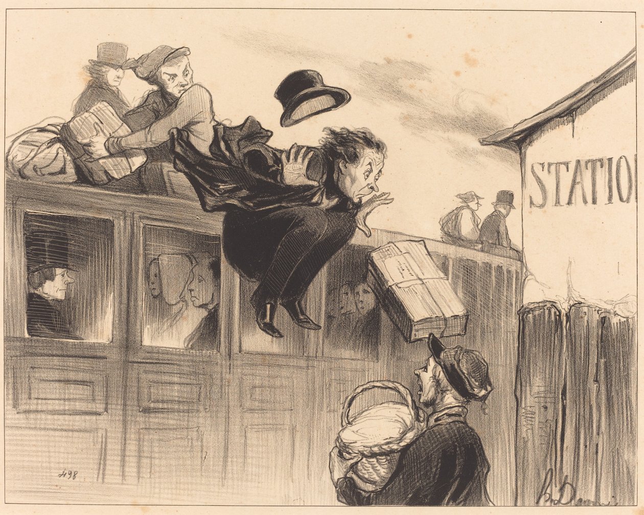 Kolmekymmentä sekuntia asemalta tekijältä Honoré Daumier