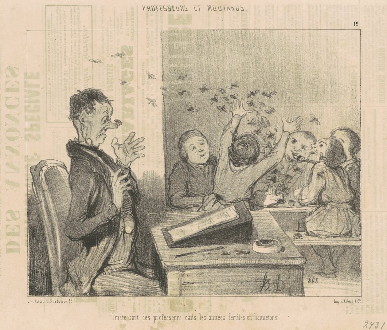 Opettajien surullinen kohtalo... tekijältä Honoré Daumier