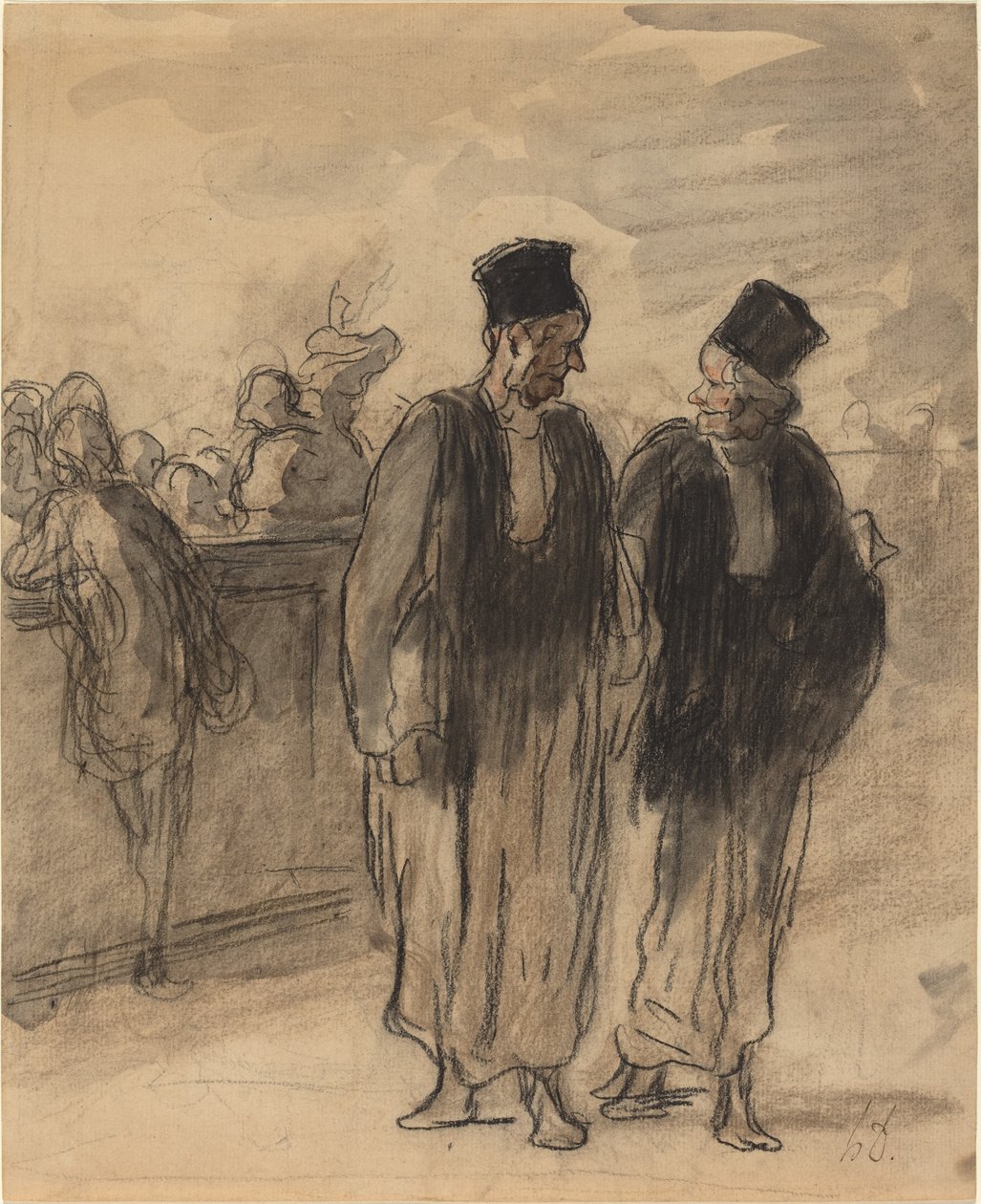Kaksi lakimiestä tekijältä Honoré Daumier