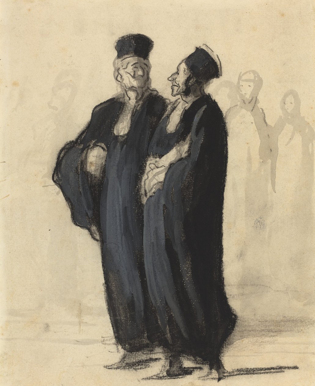 Kaksi lakimiestä tekijältä Honoré Daumier