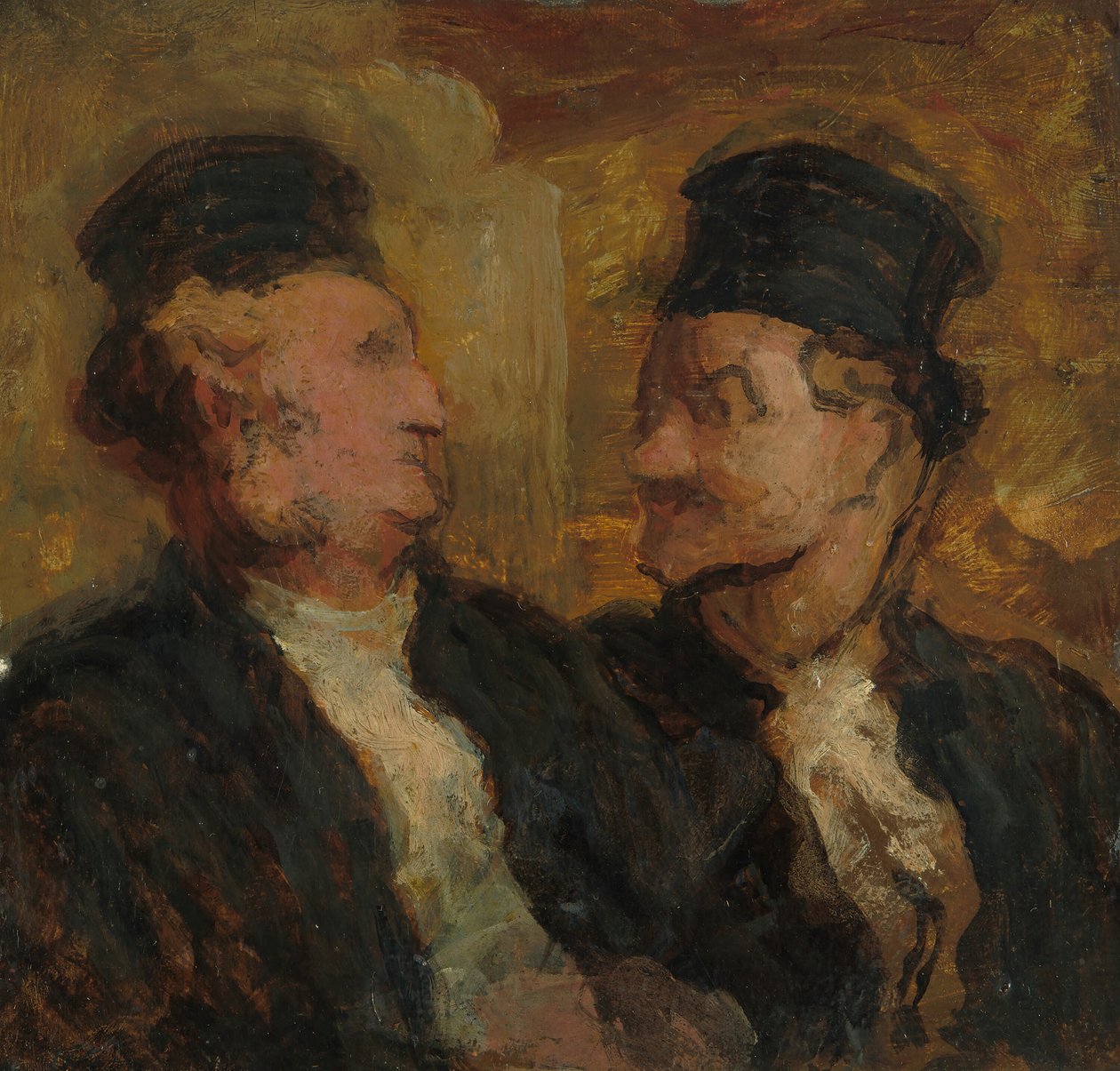 Kaksi lakimiestä, c. 1860. tekijältä Honoré Daumier